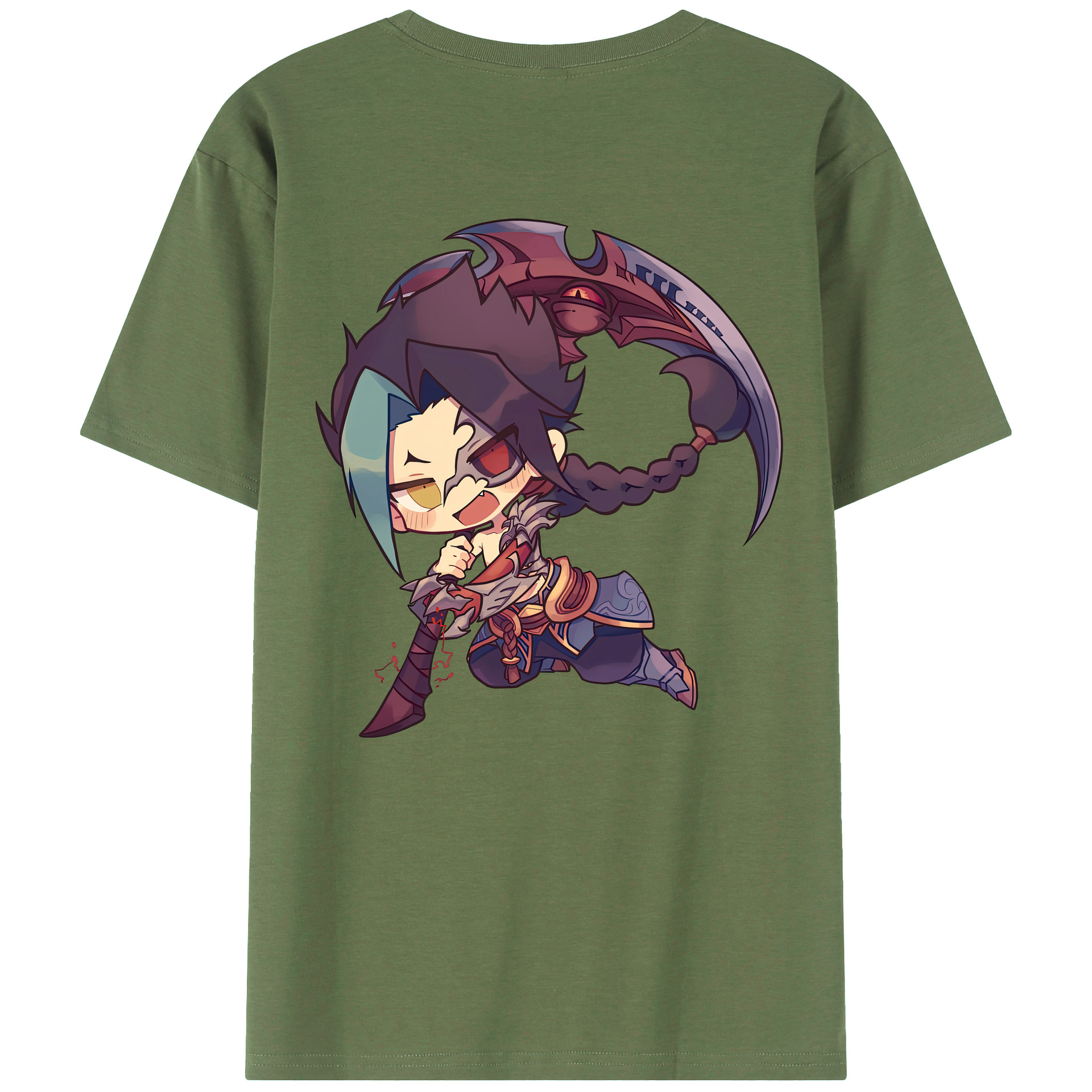 （画像用） リーグ・オブ・レジェンド League of Legends LOL 綿100％ メンズ半袖Tシャツ（バックプリント） 通気性
